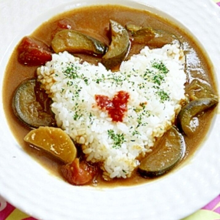 心を込めて♥ハートのカレー♥